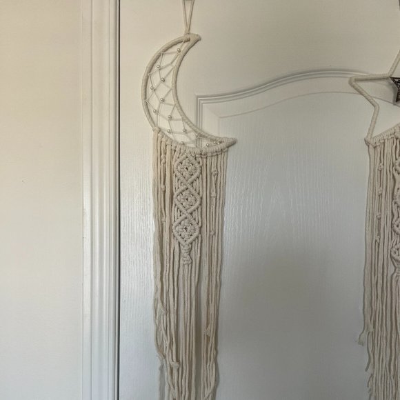 Authentic Macrame Wall Hanging Art Start and Moon - Picture 2 of 7